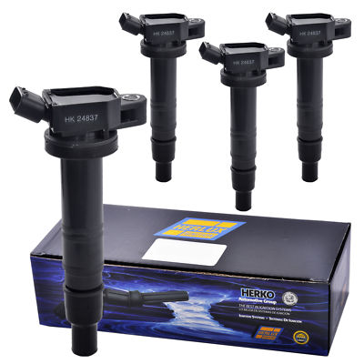 Herko B087 Set of 4 Ignition Coils For 2003 04 05 06 07 2012 Toyota Lexus V6 V8