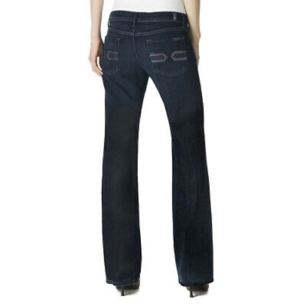 7FAM Bedazzled Medium Wash Bootcut Jeans Blue