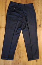 Kirkland Pants Men 34 32 Made In Italy 100 Wool Black Pleated Slacks 31" Inseam