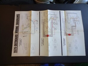 1976 Johnson Evinrude Outboard Motor Wiring Diagram poster chart 40 55