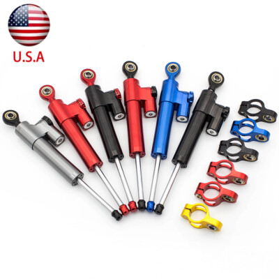 FXCNC Motorcycle Steering Damper Stabilizer Kit For Kawasaki Ninja ZX-6R 636 (2007-2008) - 22-Way Adjustable, CNC Aluminum