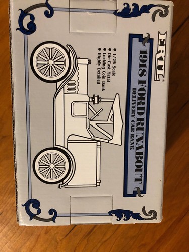 Publix 1918 Ford Model T Runabout Delivery Car Coin Bank ERTL B502 New! Mint Con - Picture 3 of 5