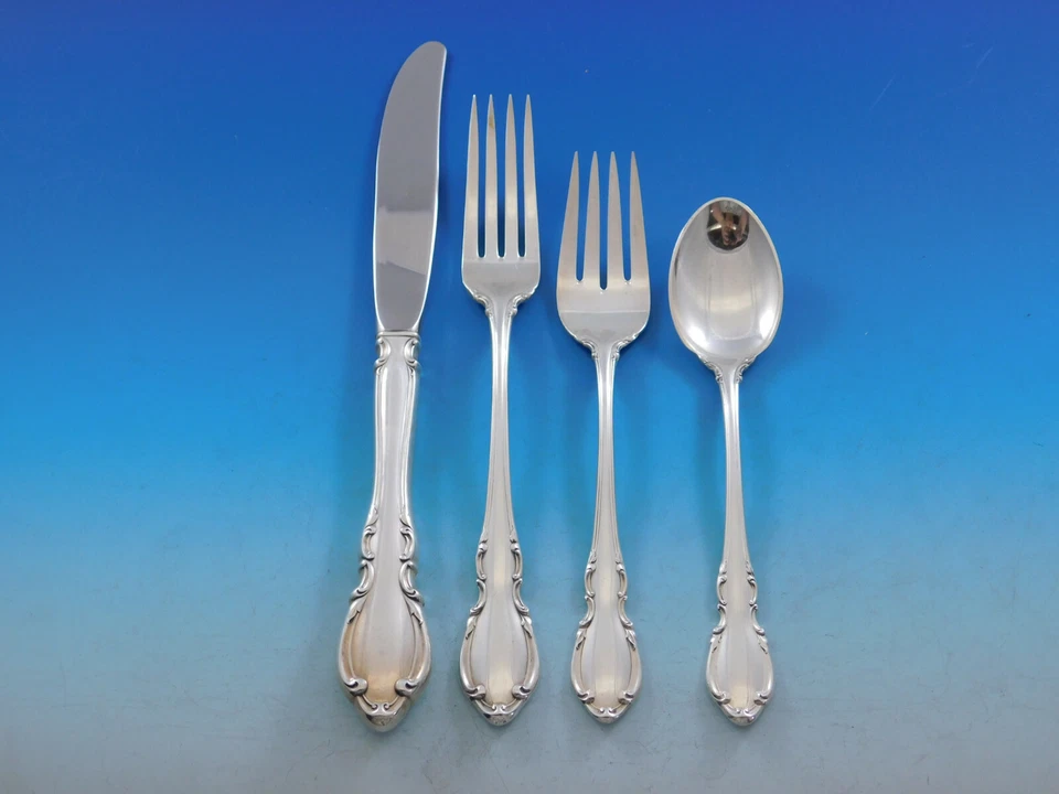 Juego de cubiertos Legato by Towle de plata de ley para 8 servicio 54 piezas Foto 3 de 4