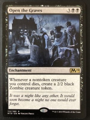 Magic Card OPEN THE GRAVES / ÖFFNE DIE GRÄBER! 112/280 M19 MTG NM/M VO