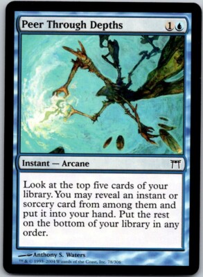 Magic the Gathering Peer Through Depths Champions of Kamigawa MTG Free Shipping!
