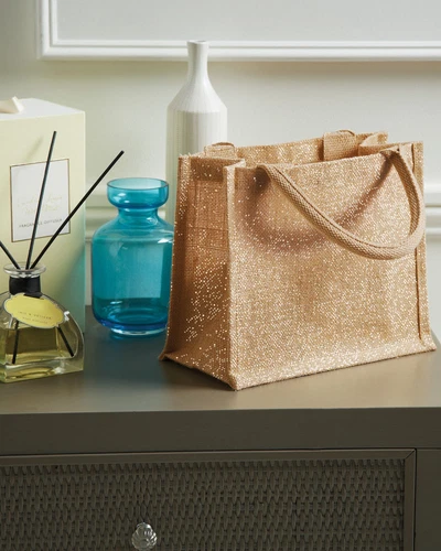 Westford Mill Shimmer Gold jute bag Gift Christmas Birthday Bottle shopper