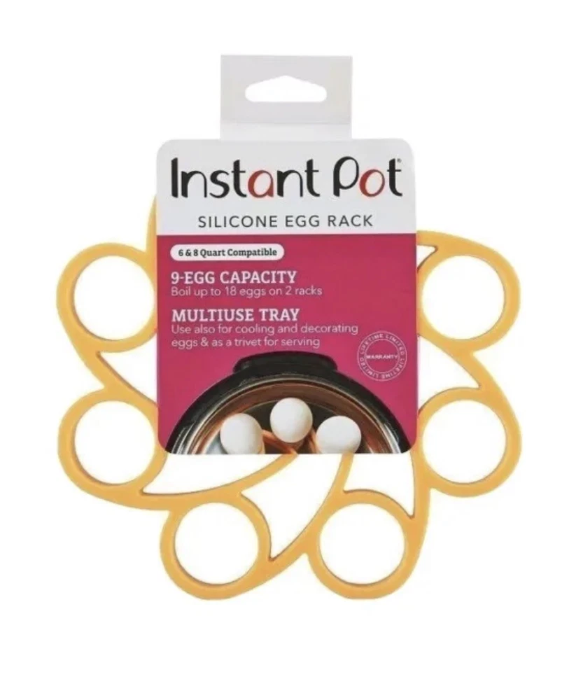 Instant Pot Official Silicone Egg Cooker Rack Compatible 6-quart, 8-quart 9-Egg Instant Pot Official Silicone Egg Cooker Rack Compatible 6-quart, 8-quart 9-Egg