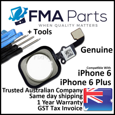 iPhone 6 OEM White Home Button Flex Cable Assembly Sapphire PLUS Replacement New