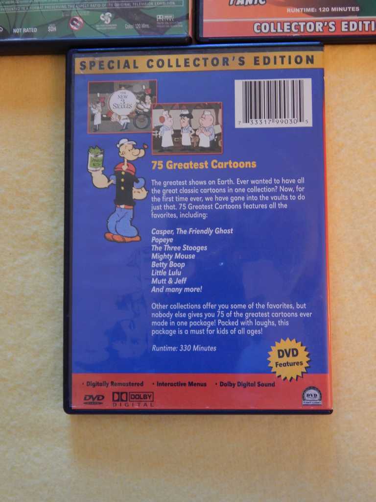 Lot of 3 Cartoon DVD's, w/ Tom & Jerry, Woody Wookpecker, Popeye  & more | eBay