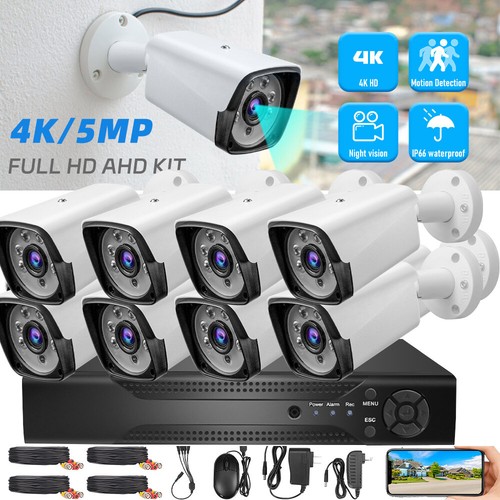 8CH 265+ 5MP Lite DVR 1080P Outdoor CCTV Home Security Camera System Kit NEW - Picture 2 of 14