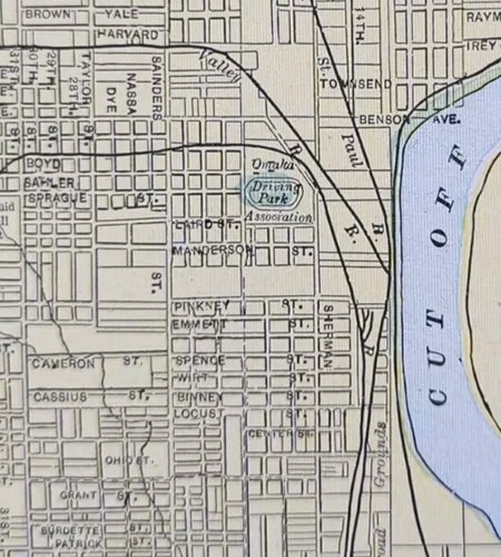 Vintage 1895 OMAHA NEBRASKA Map 14"x11" ~ Old Antique Original SPRING LAKE PARK - Picture 8 of 15