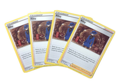Pokemon Cards Riley Riley 166/196 - Lost Origin - 4x Pokemon Trainer Card Set - Playset X4 ...
