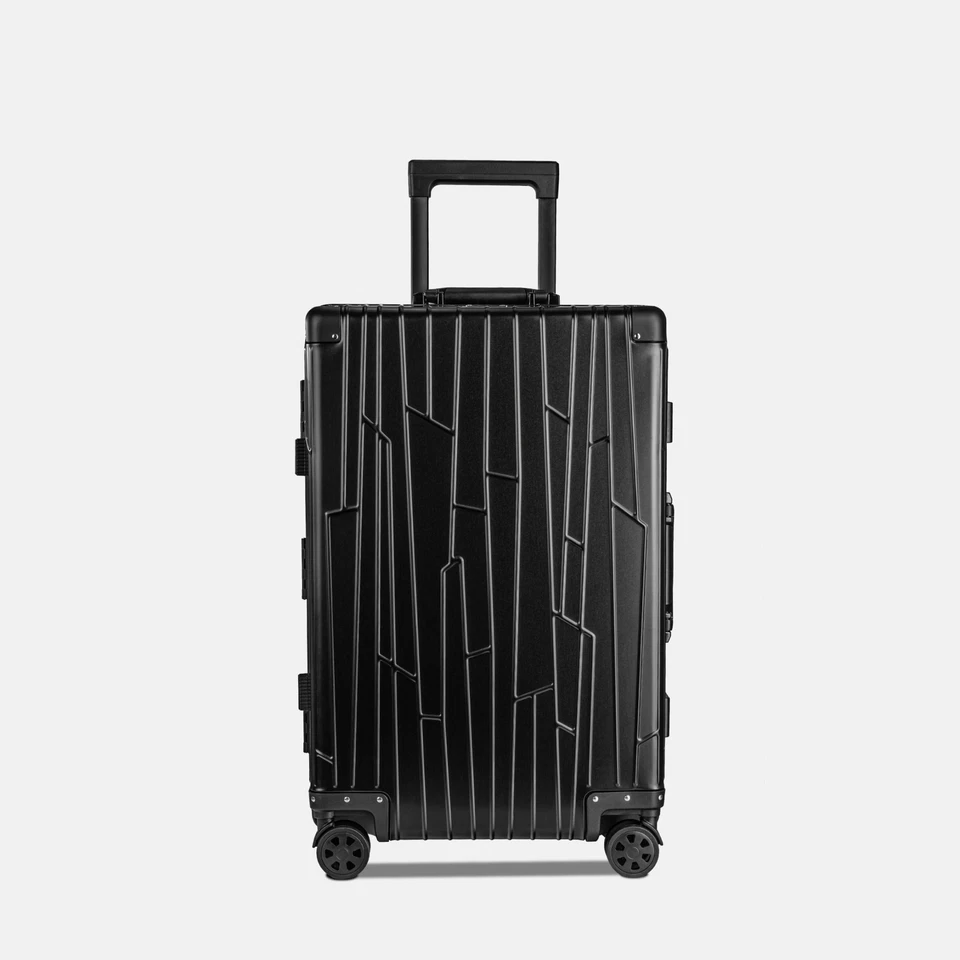 Koffer Aluminium Reisekoffer Schwarz Gundel Alu Trolley Check-in 66x43x23cm - Bild 2 von 4