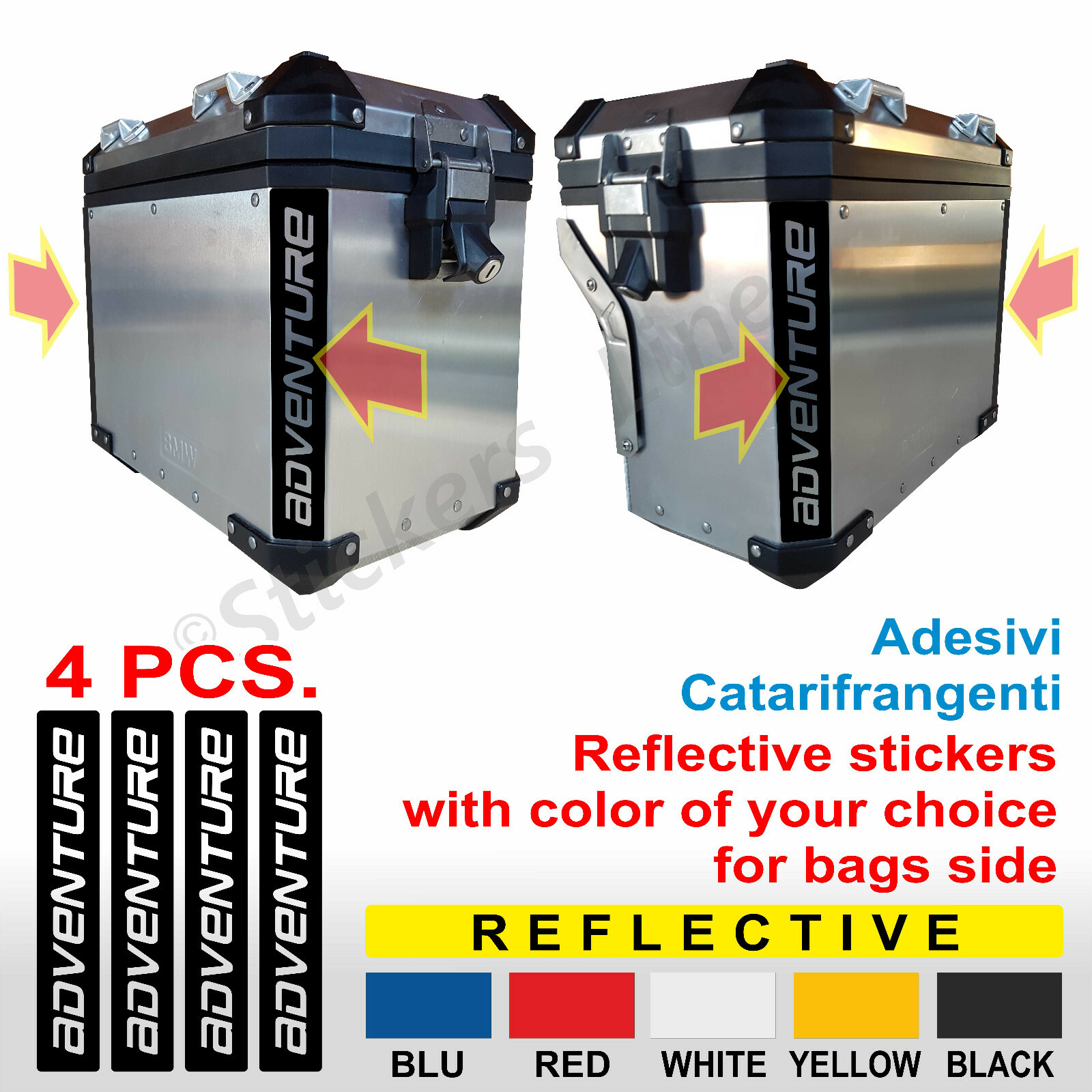 4 Adhesives Reflective Panniers BMW R1200GS R1250 Adv Reflective eBay