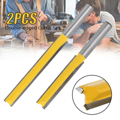 2tlg 8mm Schaft Nutfräser Holzfräser Fräser Extra Lang Holzbearbeitung Schneiden