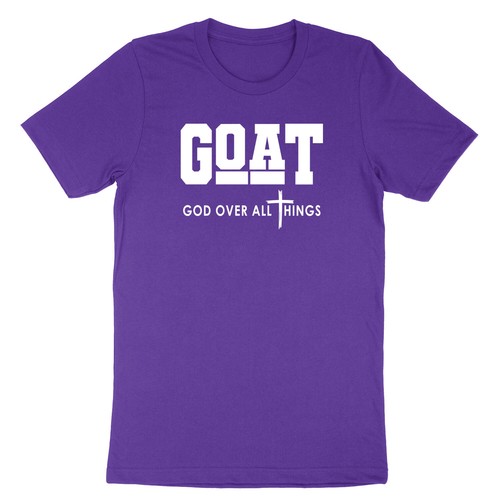 Faith Shirt Religious Gifts Christian Quotes God Over All Things Tshirt GOAT Tee - Picture 9 of 21