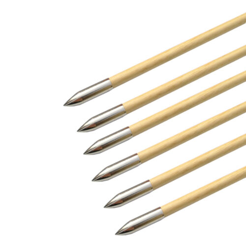 32" Archery Wooden Arrows 5" Feather Wood Shaft Traditional Bow Longbow Hunting - Picture 11 of 17