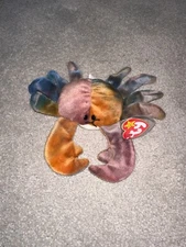 rare Bennie baby Claude the crab. 1996. Original. With tags