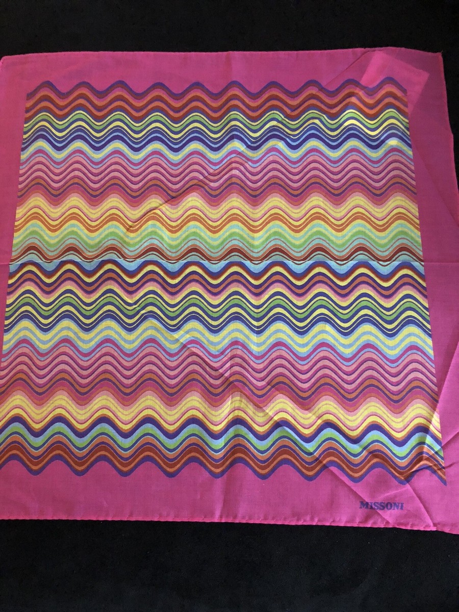 New With Tag MISSONI COTTON SQUARE HANKERCHIEF SQUARE SCARF 17