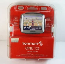 New Sealed TomTom One 125 Portable GPs Car Navigation System 3.5" Touch Screen