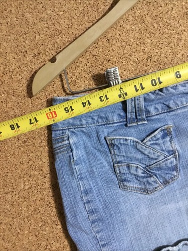 Hydraulic Low Rise Jean Shorts Size 13/14 Goofy Pockets Denim (230) - Picture 4 of 8