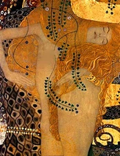 Mother and Child by Gustav Klimt Hand Painted Oil Painting Repro Canvas Wall Art