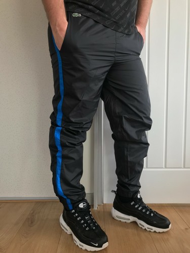 LACOSTE SPORT BLACK BLUE WIND PANTS 