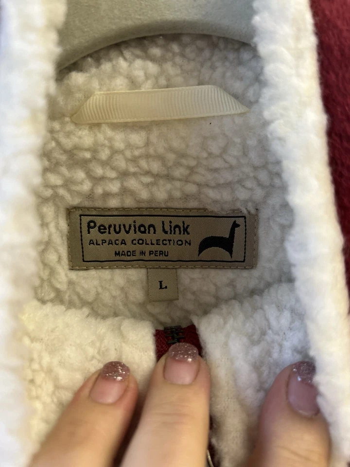 NWOT Peruvian Link Alpaca Fleece Vest Women’s Size Large Pockets - Image 2 of 4