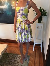 BRAND NEW Dolce & Gabbana Stunning Watercolor Print Dress Sz 40 4 VERY SEXY! NWT