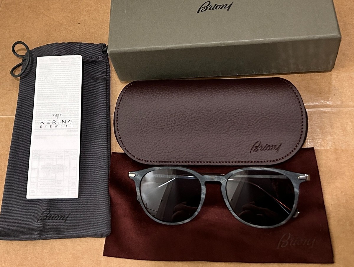 専用 Brioni ジンズ　32 BRIONI BR0008O003 Ruthenium grey acetate and titanium round