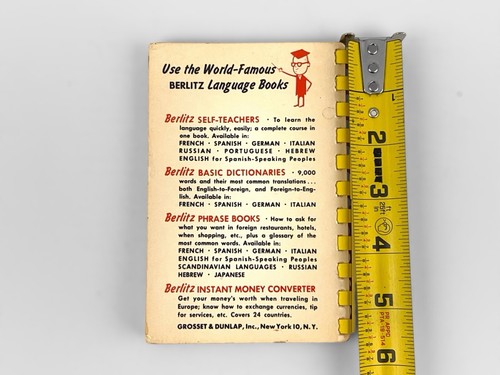 Vintage 1954 Berlitz German For Travelers Pocket Phrase Book 5.5x 4”Spiral Bound - Picture 2 of 8