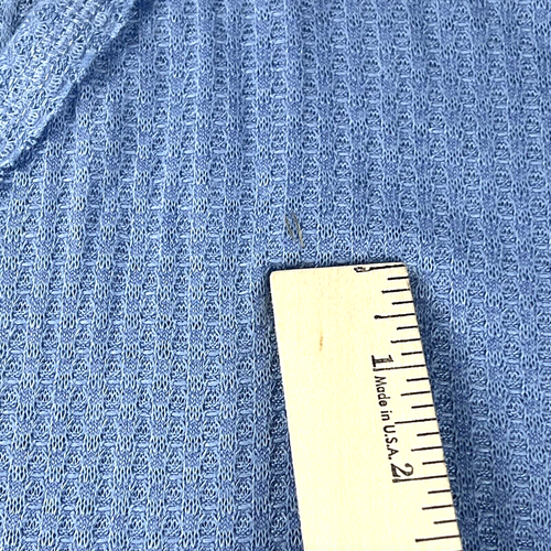 Vintage America Henley Top Womens XXL Blue Thermal Waffle Knit Hartford Tee - Picture 17 of 17