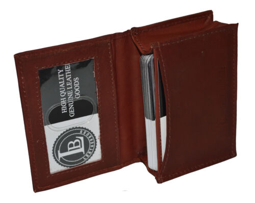 CREDIT CARD ID BUSINESS CARD MONEY HOLDER EXPANDABLE POCKET BROWN FREE SHIPPING - Picture 3 of 9