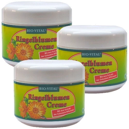 BIO-VITAL Ringelblumen Creme Balsam Haut Pflege Salbe Calendula Extrakt 125ml 3x