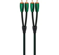 AudioQuest Evergreen 1m (3.28 ft.) RCA to RCA Analog Audio Interconnect Cable