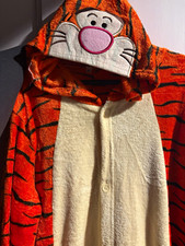 Orange Tiger Hooded Costume XL Polyester Fancy Dress