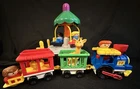 Vintage Fisher Price Little People Circus Train & Merry Go Round From 1991  VGC