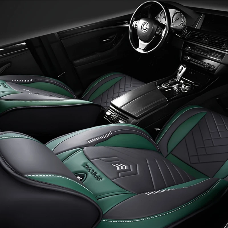 适用于梅赛德斯奔驰 C260 C180 C300 C63 AMG 5 座全套聚氨脂合成革座椅套 — 第 4/4 张图片