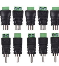 10 PCs Phono RCA Screws Male Female Plug to AV Screw Terminal Audio Video    