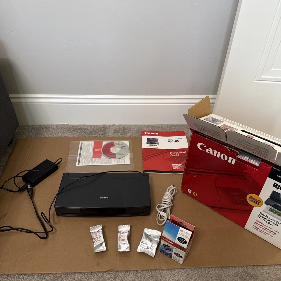 Canon Color Bubble Jet BJC-85 Portable Printer K10190 Printer - Image 2 of 4