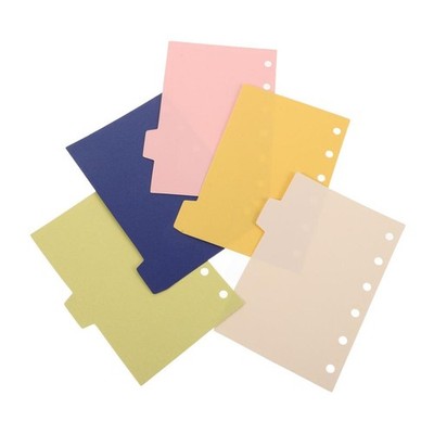 5 Pcs Notebook Tabs Dividers Loose-leaf Page Markers Binder Pages with