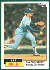 Dan Quisenberry - 1984 Topps #3 - Kansas City Royals Highlight Baseball Card