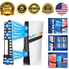 Cooling Fan for PS5 Pro Slim Console Auto Fan Speed Adjustable USB 3.0 Port