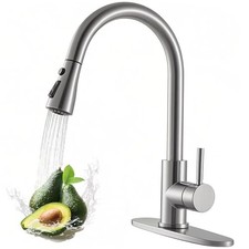 Kitchen Faucet Kitchen Faucet with Pull Down Sprayer, High Arc Brushed Nickel