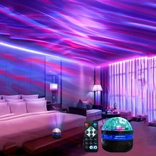 360° Rotating LED Night Light with Remote Control for Home Theater Experience