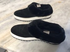 Blondo Waterproof Black Faux Fur Lined Slip-On Slippers Mules Size 8M
