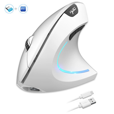 Wiederaufladbare kabellose ergonomische Maus vertikale optische Mäuse 600 mAh 2400 DPI UK