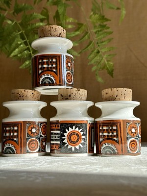 Vintage Portmeirion Variations Susan Williams Gewürz Vorratsgläser x vier