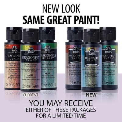 FolkArt Acrylic Multi-Surface Dragonfly Glaze Multi-Surface Paint (2 oz), 44384,
