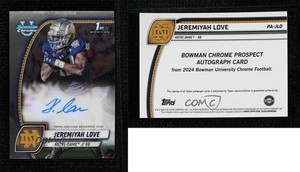 2024 Bowman U Chrome Chrome Prospect Auto Jeremiyah Love #PA-JLO Auto